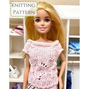 Digital Download: Fashion Doll Sweater Knitting Pattern PDF File digital Download for 11.5-inch Doll