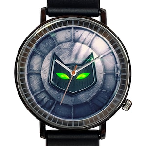 Catwoman Shield Logo Novelty Souvenir Fashion Watch-Quartz, Black PVD