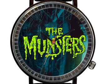 The Munsters Novelty Souvenir Fashion Watch-Quartz, Black PVD