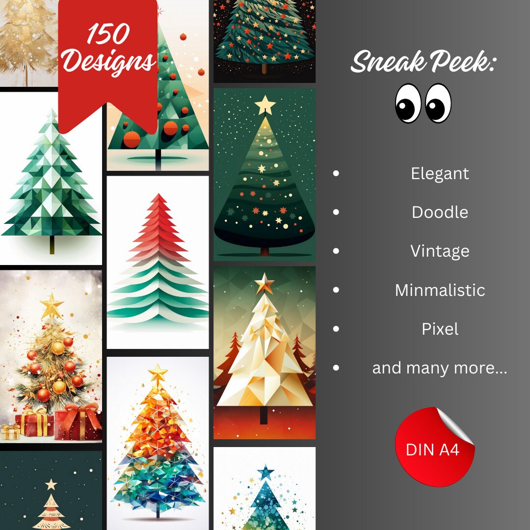 150 Printable Christmas Cards Printable Greeting Cards Etsy