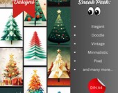 150 Printable Christmas Cards, Printable Greeting Cards, Christmas Stationery, Christmas Letter Templates, Letter to Santa, Christmas Wishes