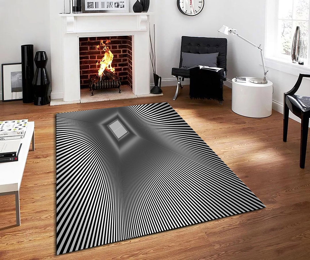 Optical Illusion Carpet Rug Illusion Carpet Trendy Rug Cool Etsy