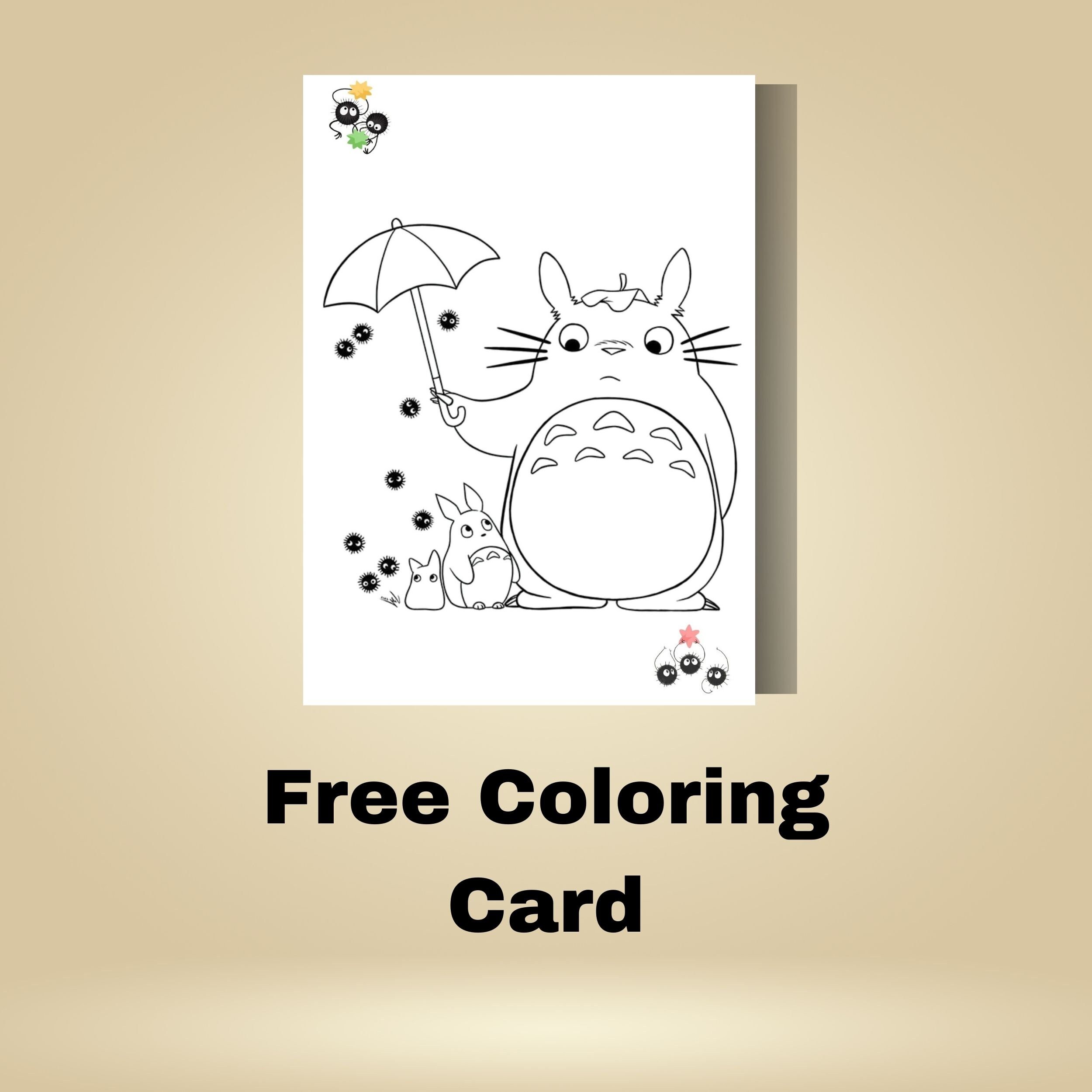 My Neighbor Totoro Card, Cute Birthday Card for Totoro Lovers, My ...