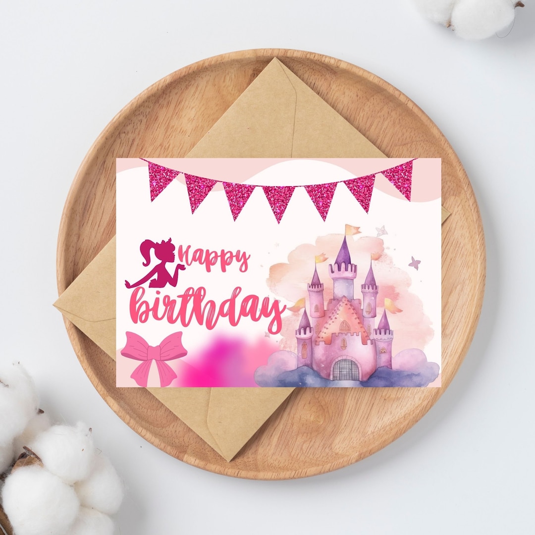Barbie Birthday Card Printable Barbie Fan Gift Princess Cute - Etsy