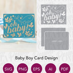 Baby Boy Card Design, fichier svg/png/eps/ai/pdf pour vinyle Cricut et impression par sublimation