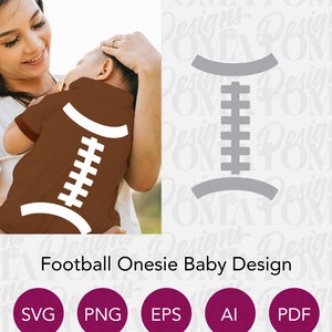 Football Baby Onesie Design, svg/png/eps/ai/pdf file for Cricut vinyl and sublimation printing