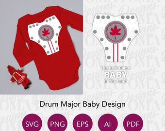 Ohio Drum Major Baby Onesie Design, svg/png/eps/ai/pdf file for Cricut vinyl and sublimation printing