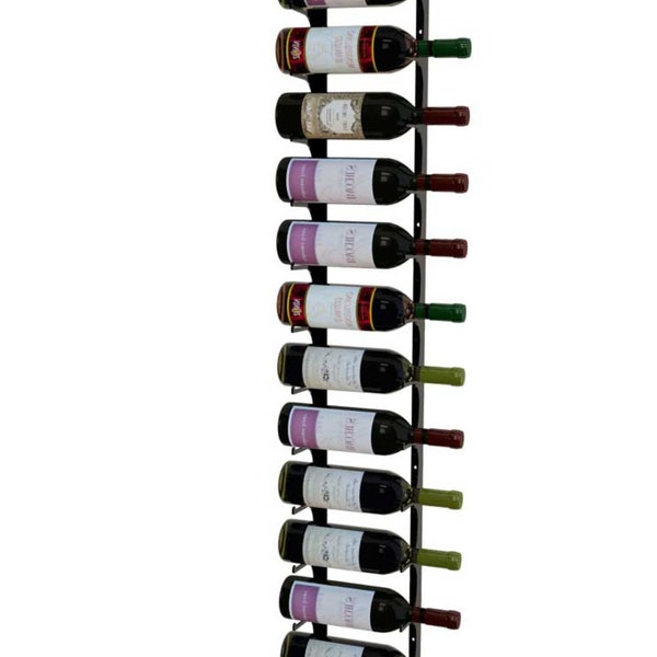 12 Bottle Metal RevueVino Wall Wine Rack – 1 Column – 4 Feet High