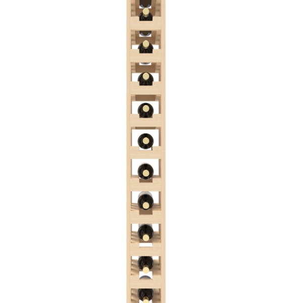 13 Bottle Wall Wine Rack – 1 column - 6 Foot