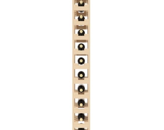 15 Bottle Wall Wine Rack – 1 column - 7 Foot