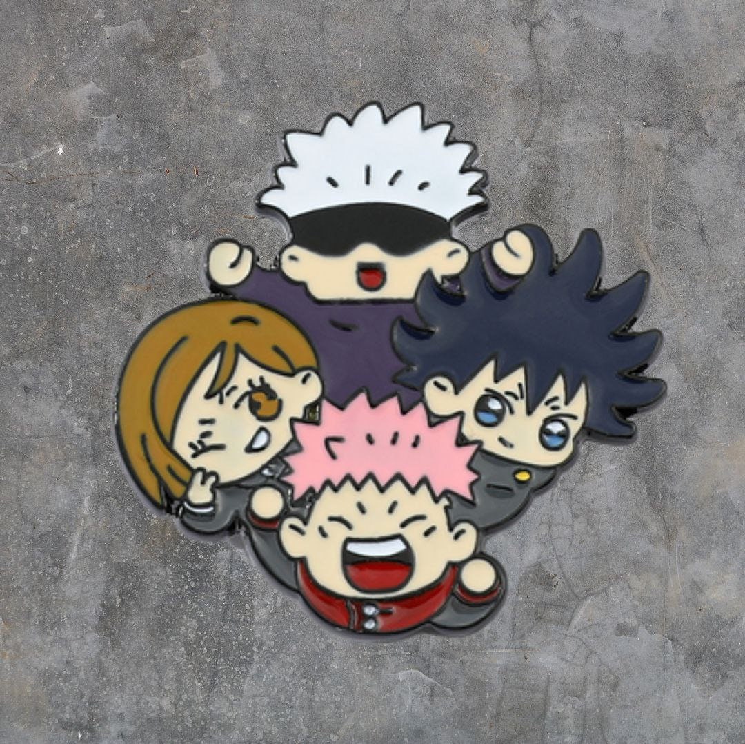 Chibi Demon Fighters Anime JJK Enamel Pin Etsy