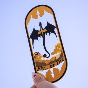 Fourth Wing Bookmark – Tairn and Andarna / Stationery / Book Lovers