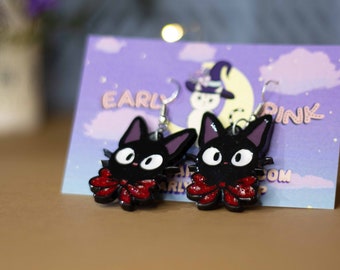 Black Cat Anime Jiji Earrings