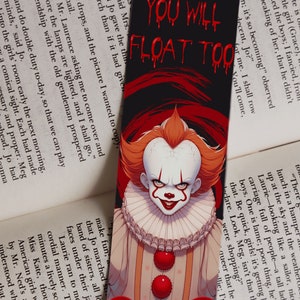 Creepy Handmade IT Clown Horror Bookmark - Perfect Gift for Horror Fans and Bookworms