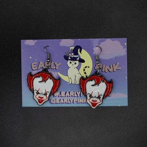 Halloween Earrings Horror Movie Clown image 3