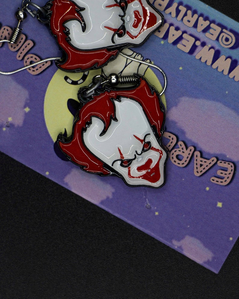 Halloween Earrings Horror Movie Clown image 1