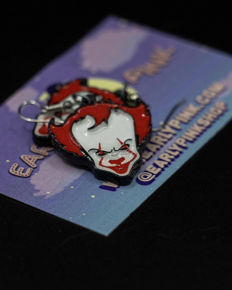 Halloween Earrings Horror Movie Clown image 2