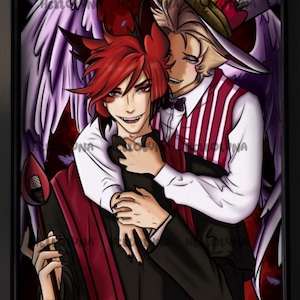 Hazbin Hotel / Stationery / Illustration / Poster / Alastor and Lucifer