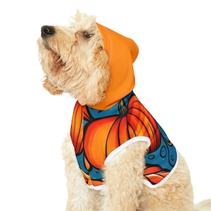 Dog Halloween Costume Pumpkin Style Hoodie