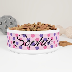 Personalized Dog Bowl, Dog Bowl, Custom Dog Bowl, Ceramic Dog Bowl, Personalize Dog Bowl, Raised dog bowl, dog water bowl,small dog bowl 3
