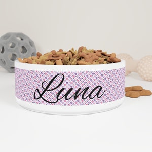 Personalized Dog Bowl, Dog Bowl, Custom Dog Bowl, Ceramic Dog Bowl, Personalize Dog Bowl, Raised dog bowl, dog water bowl,small dog bowl