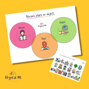 Person, Place or Object Sorting Worksheet | Autism Friendly Printable | Speech & Language Resource