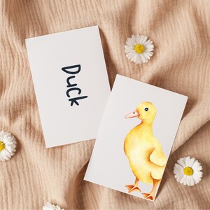 Cartes éclair sur les animaux de la ferme | Associez, dites et épelez | Montessori imprimable | Outil d'apprentissage TSA/BEP