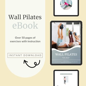 Entraînements de Pilates muraux | Cartes d'exercices | Téléchargement instantané | Fitness pour femmes | Téléchargeable | Cartes d'exercices imprimables | Instruction d'entraînement