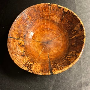 Decorative red oak bowl