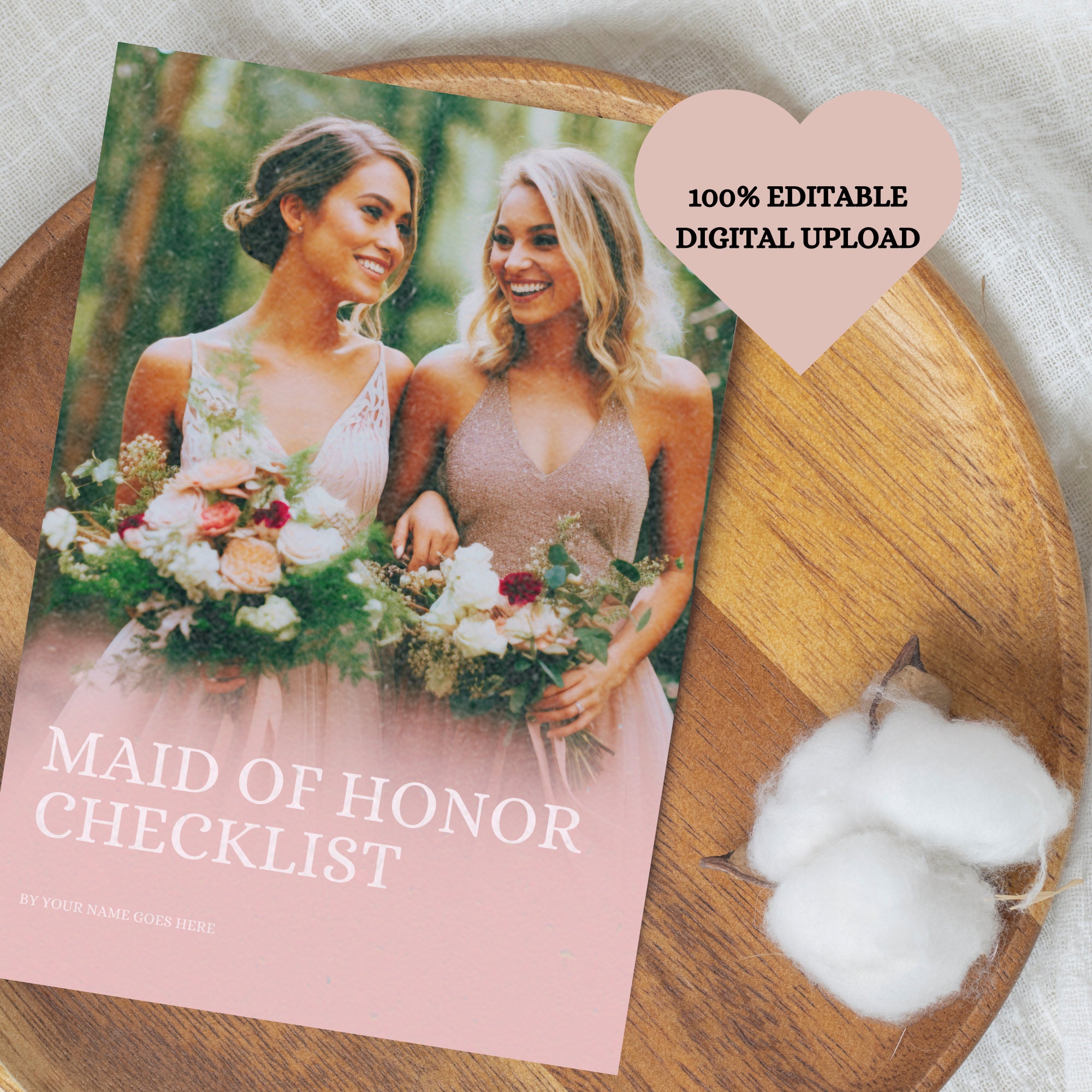 Maid of Honor, Maid of Honor Checklist, Wedding, Wedding Day, Digital ...