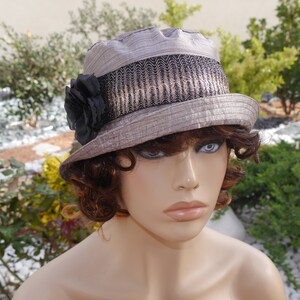 Bob hat, women&#39;s hat, cloche hat, summer hat, Very chic hat, this bob hat is iced brown Sophia 83