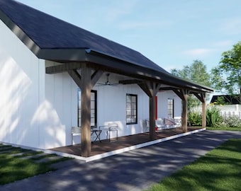 Modernes Bauernhaus Casita Architekturzeichnungen 2 Schlafzimmer 2 Bad