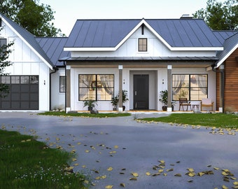 Modernes Bauernhaus Architektur Grundriss Beliebtes Bauernhaus