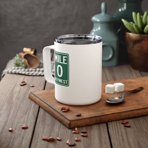 Mile Marker 0, Key West, Living in Key West, Insulated Coffee Mug, 10oz