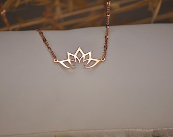 Lotus Flower Necklace, Sacred Lotus Necklace, Lotus Pendant, Silver Lotus Flower Necklace, Jewelry For Women, Lotus Pendant Sterling Silver