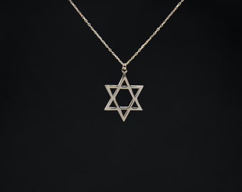 Star of David Necklace Women, Tiny Jewish Star Pendant | Megan David Necklace, Star of David Charm | Judaica Jewelry, Shield of David