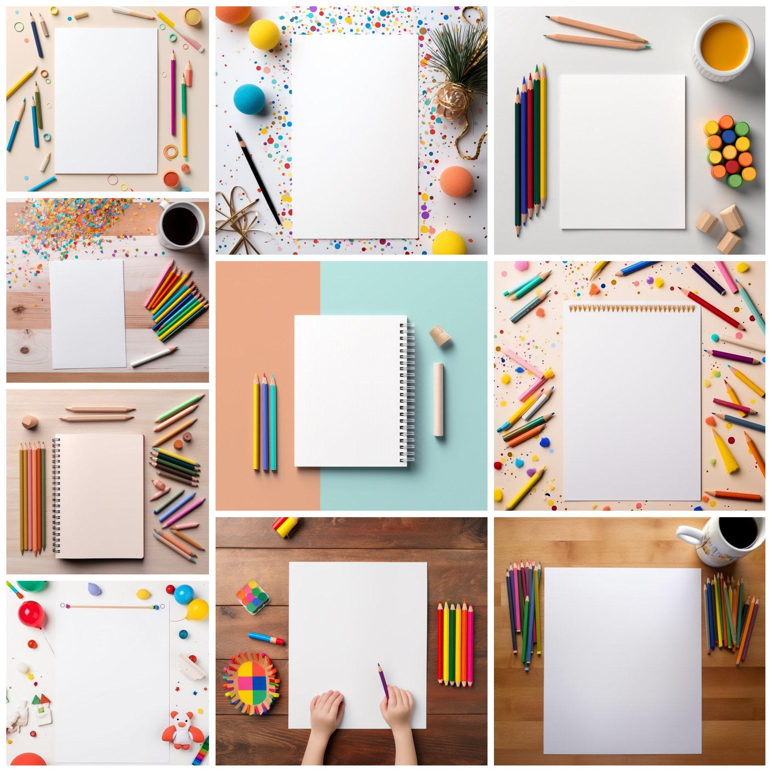 40 Coloring Page Mockups Frame Mock up Bundle Mock up Photograph Styled ...