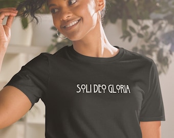 Soli Deo Gloria T-Shirt, Reformed Christian Shirt, Protestant Theology Tee, Latin Christian Apparel, Faith Based Gift