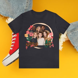 Custom Flower Design Shirt , Custom T-Shirt Custom Photo Shirt Custom Printing T-Shirt Make Your Own Shirt Personalized Kids Shirt Love Gift