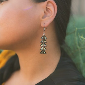 Native Earrings, Abalone Sturgeon Back