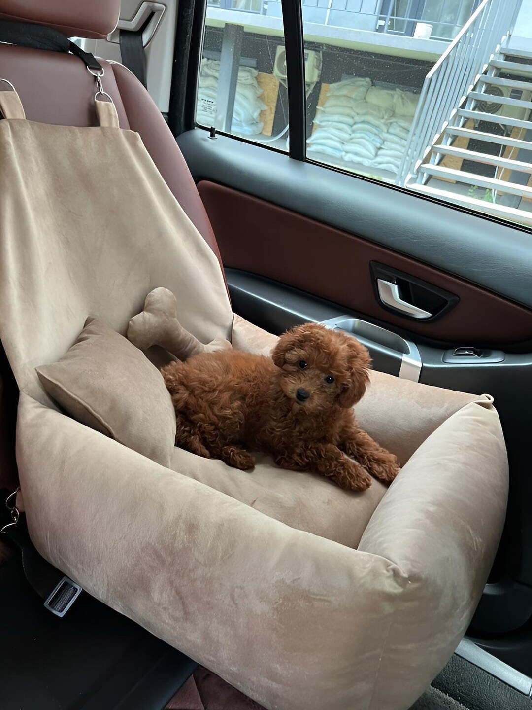 Dog Car Seat and Dog Bed , Cozy Car Seat for Pet, Stylish Dog Car Seat