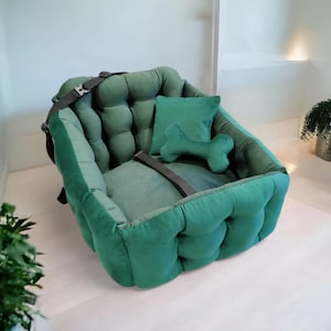Pet bed &  car seat for pet, designer dog car seat, dog travel car seat, Dog Car booster seat, fashion dog bed