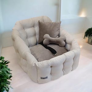 Pet bed &  car seat for pet, designer dog car seat, dog travel car seat, Dog Car booster seat, fashion dog bed
