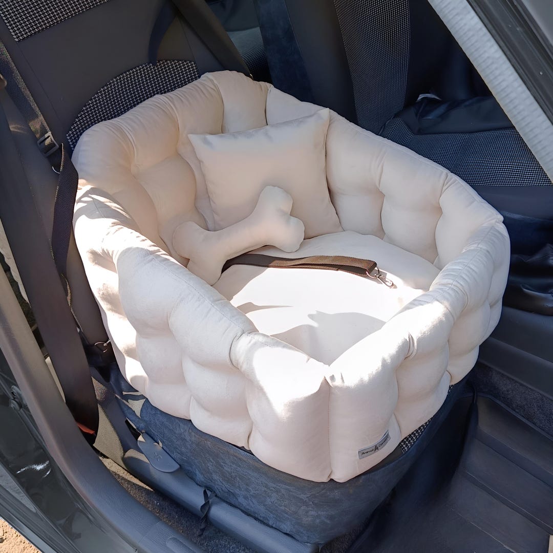 Personalized 2 In 1 Pet Dog Carrier Folding Car Seat Pad - Gift Idea For Pet Owner
