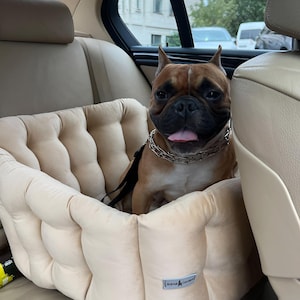 Handmade Dog Car Seat Bed: Plush Velour Travel Booster