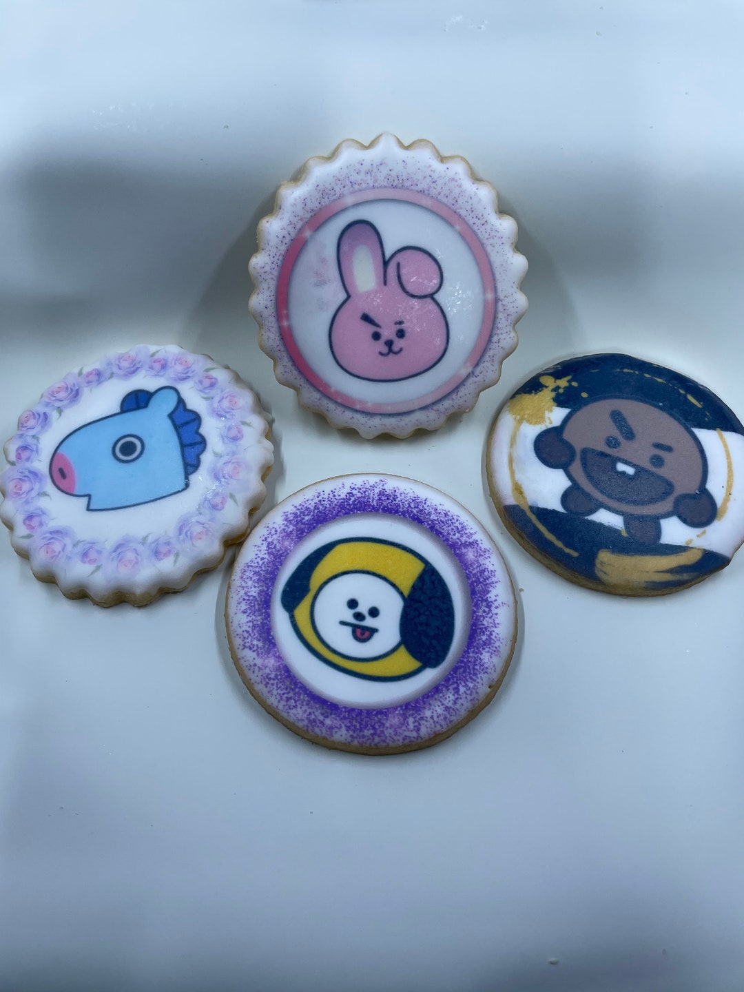 Custom BT21 Cookies 12 per Order - Etsy