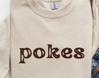 Gemütliches Pokes Sweatshirt | Wyoming Sweatshirt | Fussball Longsleeve | Cowboys in Wyoming | Fußballfan| Cowboy Slang Sweatshirt | Westernhemd
