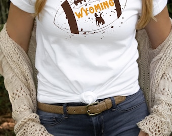 Wyoming Football Tshirt, Wyoming Tshirt, Wyoming Football Apparel, Laramie Wyoming Shirt, Wyoming Gift, Football Tees, Cowboys Tshirt