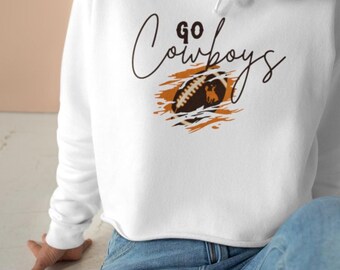 Wyoming Cowboys Crop Hoodie, Spieltag Fußball-Sweatshirt