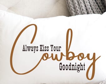 Western Cowboy Spun Polyester Lumbar Pillow - Country Farmhouse Decor, Rodeo Lover Gift, Western Home Accent, Cowboy Bedroom Pillow, Rustic